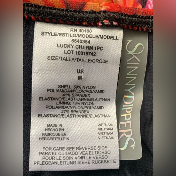 NWT Skinny Dippers by Miraclesuit Lucky Charm Belted One Piece Swimsuit Medium - Picture 7 of 14